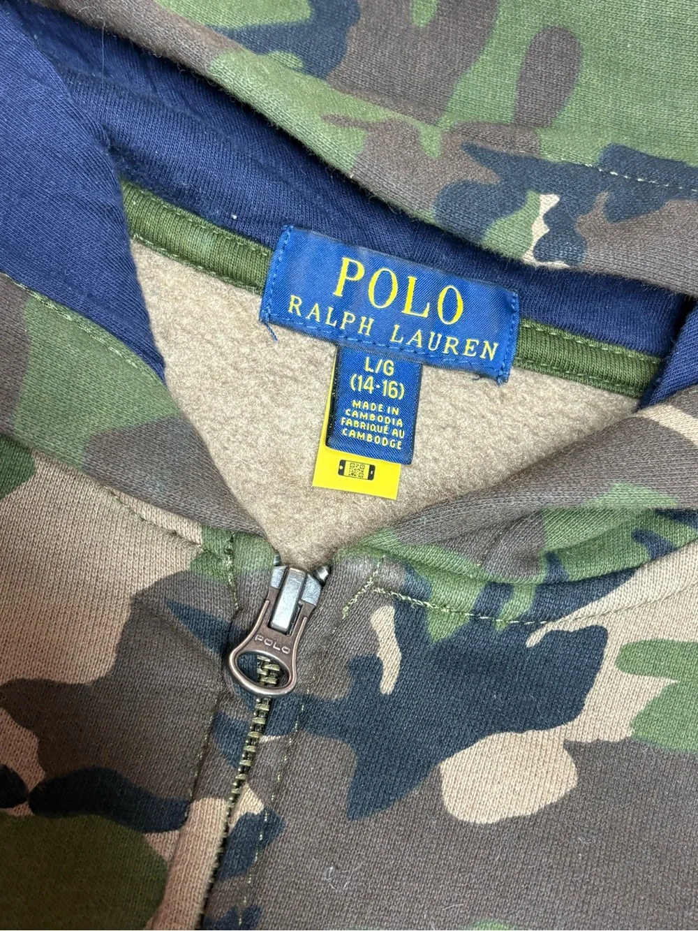 Ralph Lauren Kids Camo Zip Hoodie - Green & Brown